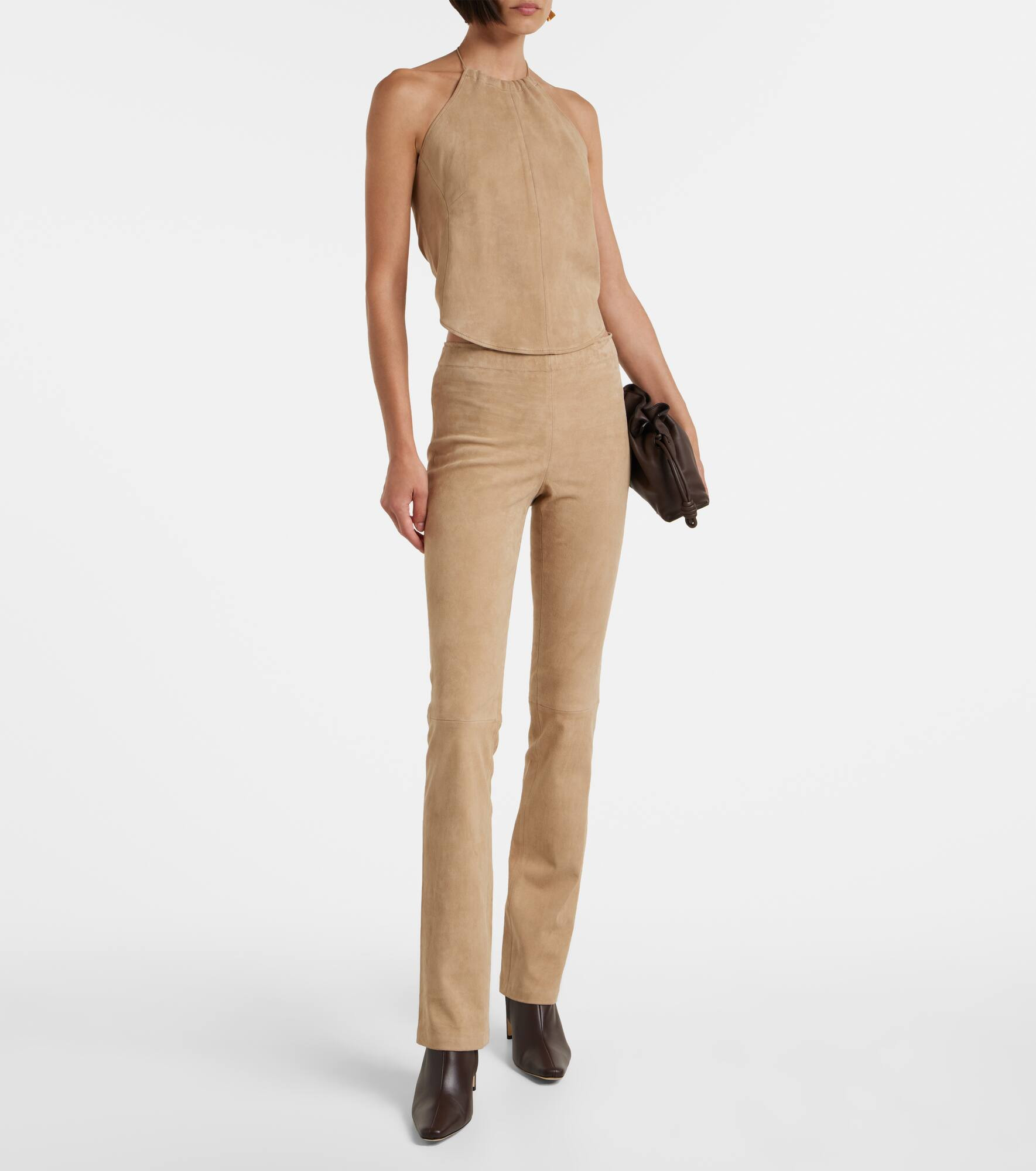 JP Long suede flared pants - 2
