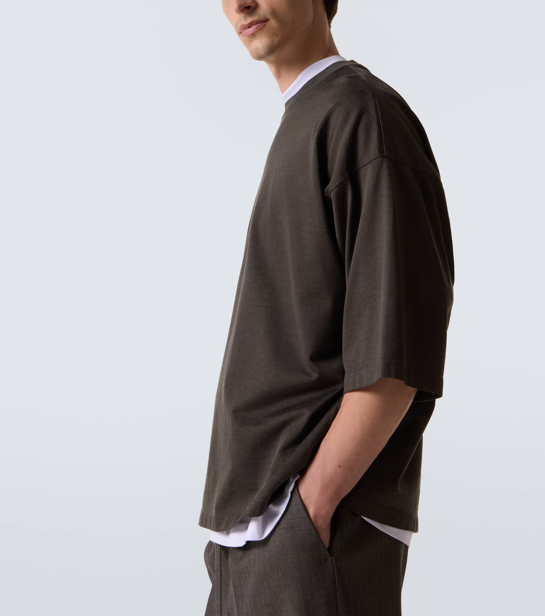 Oversized cotton-blend T-shirt - 5