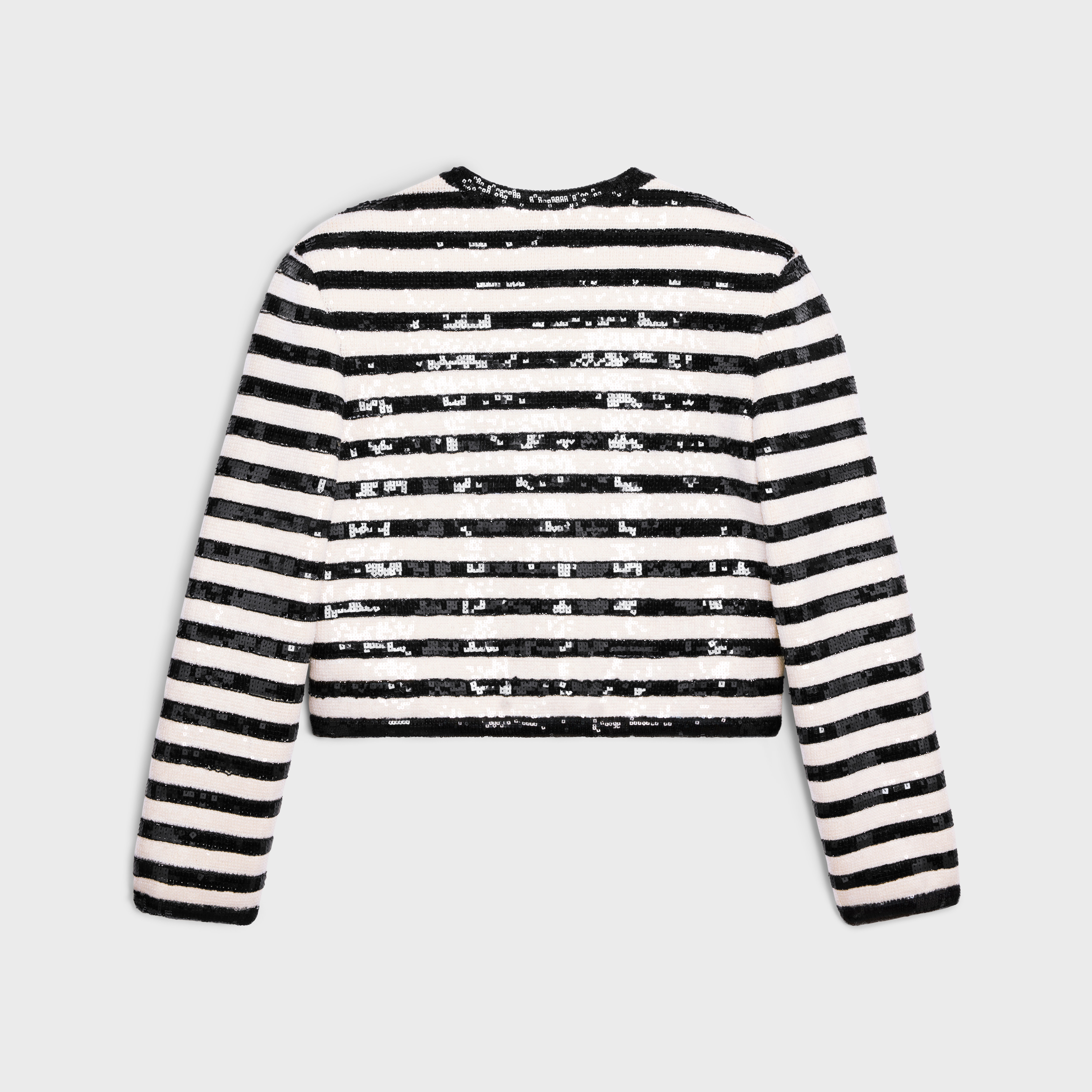 embroidered marinière cardigan in wool - 2