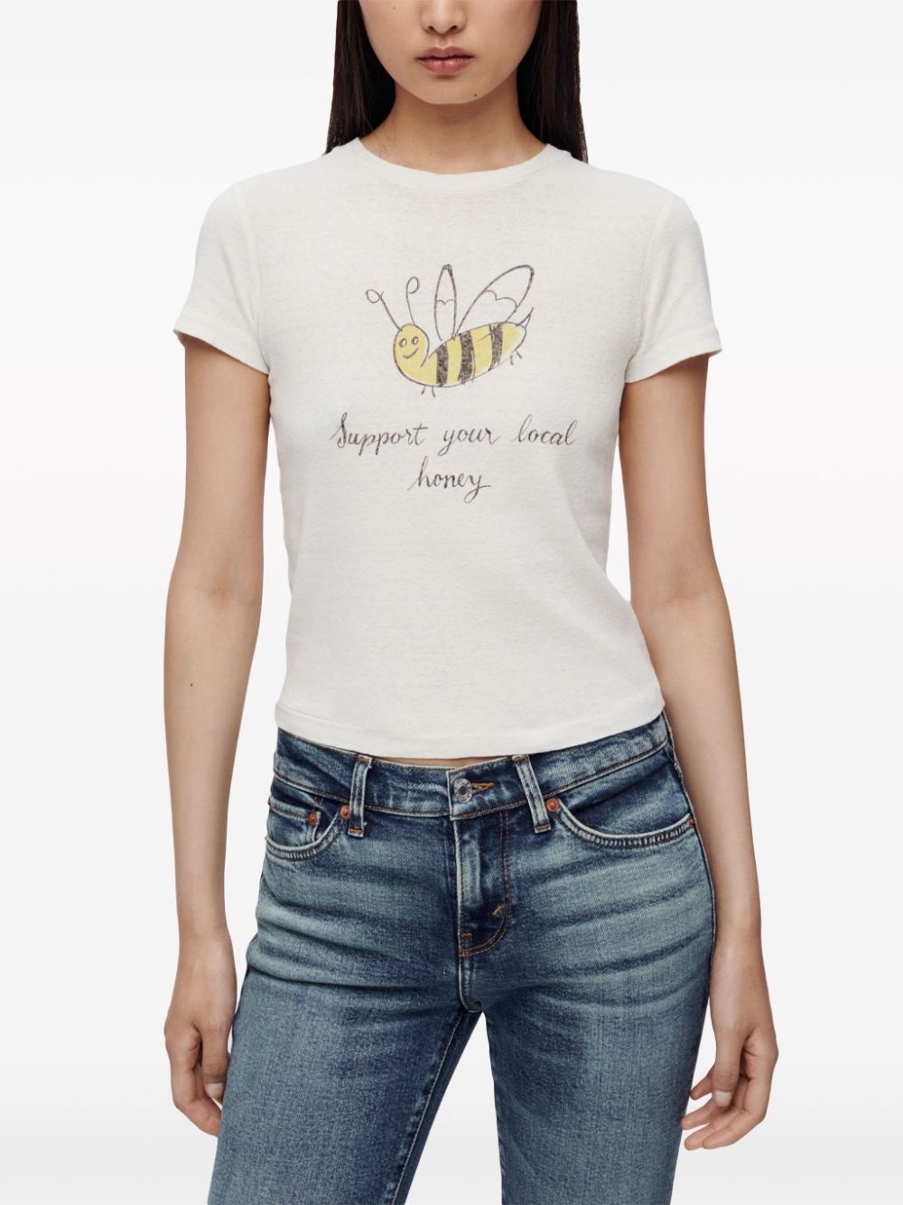 90s Baby Local Honey-print T-shirt - 3
