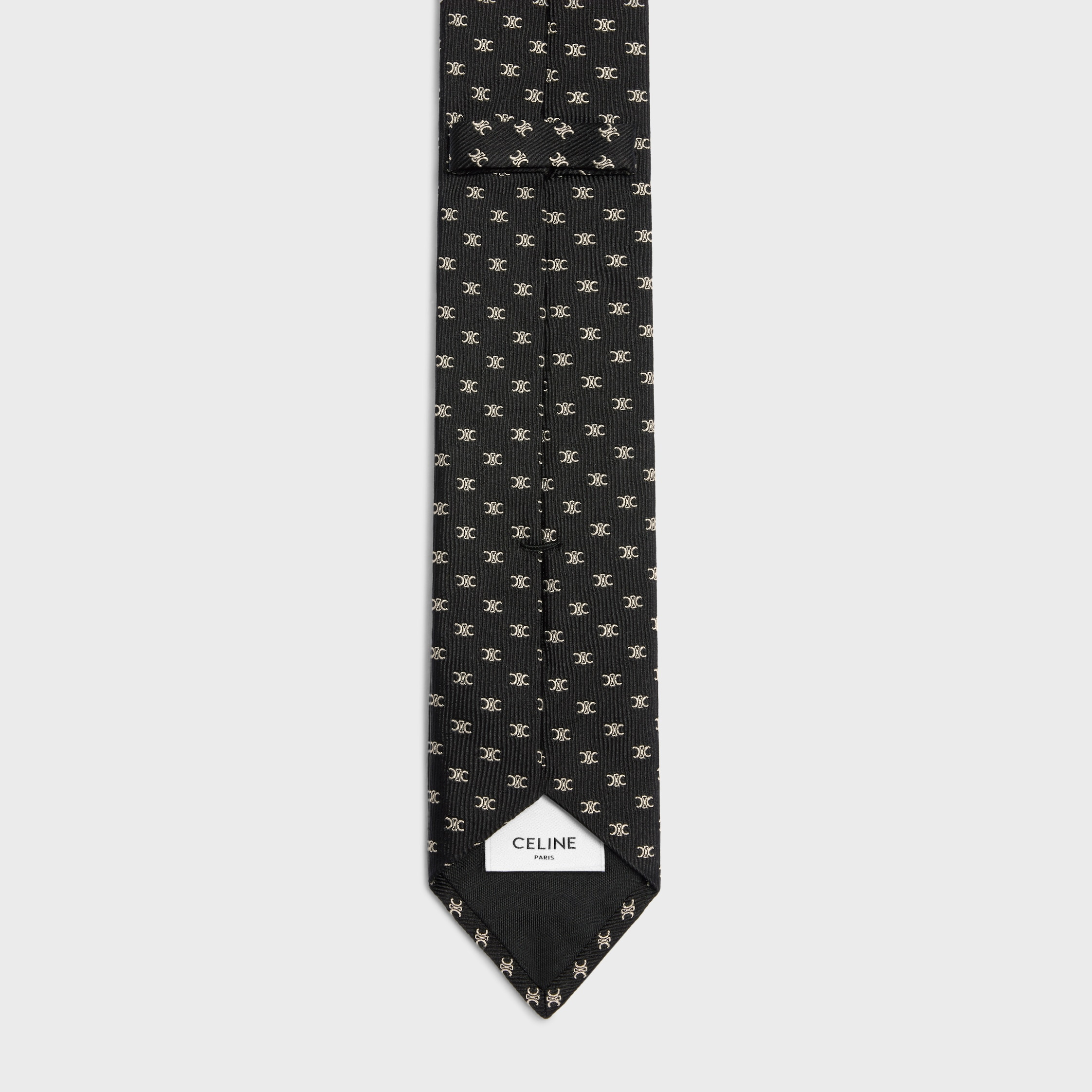 thin tie in mini triomphe silk jacquard - 3