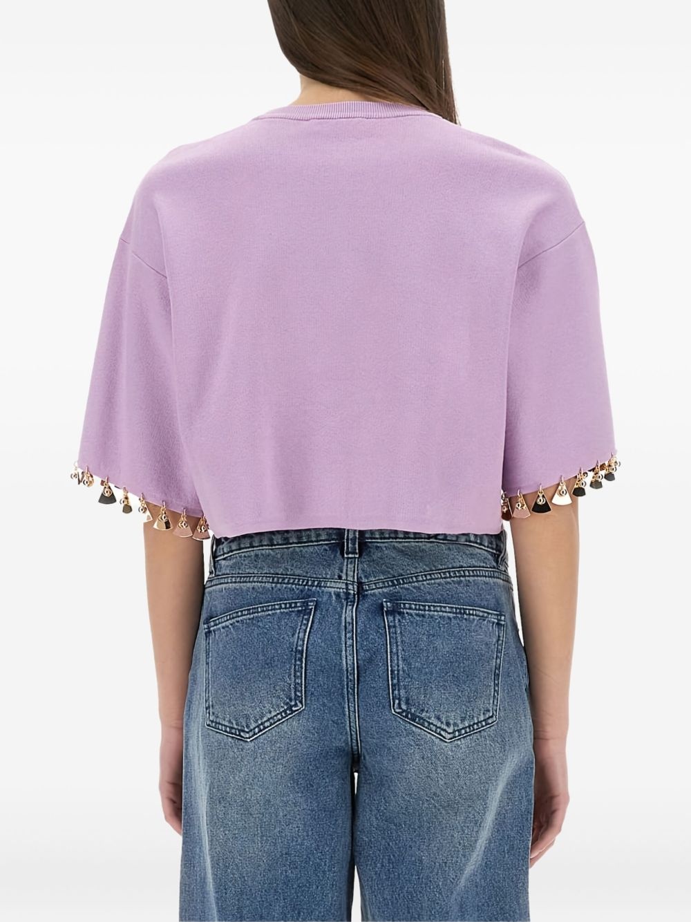 embellished cropped T-shirt - 2