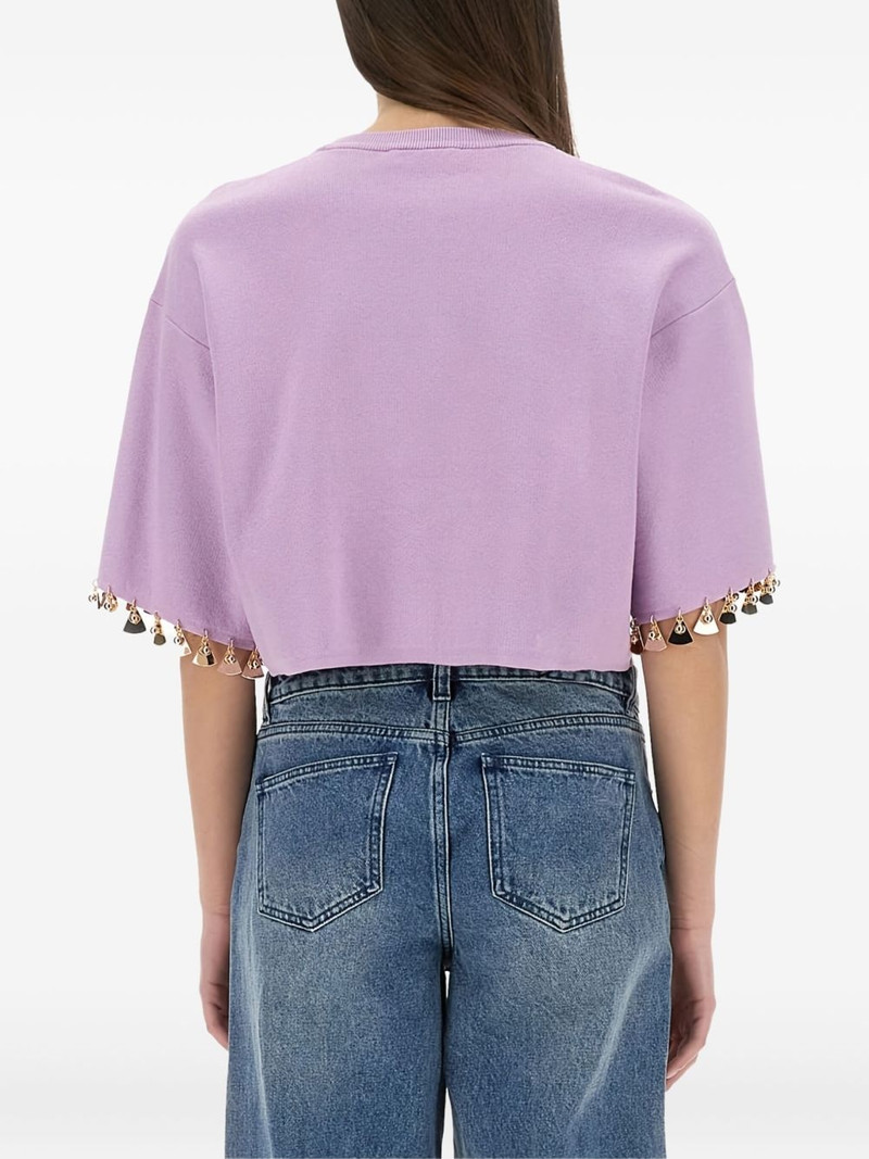 rabanne embellished cropped T-shirt outlook
