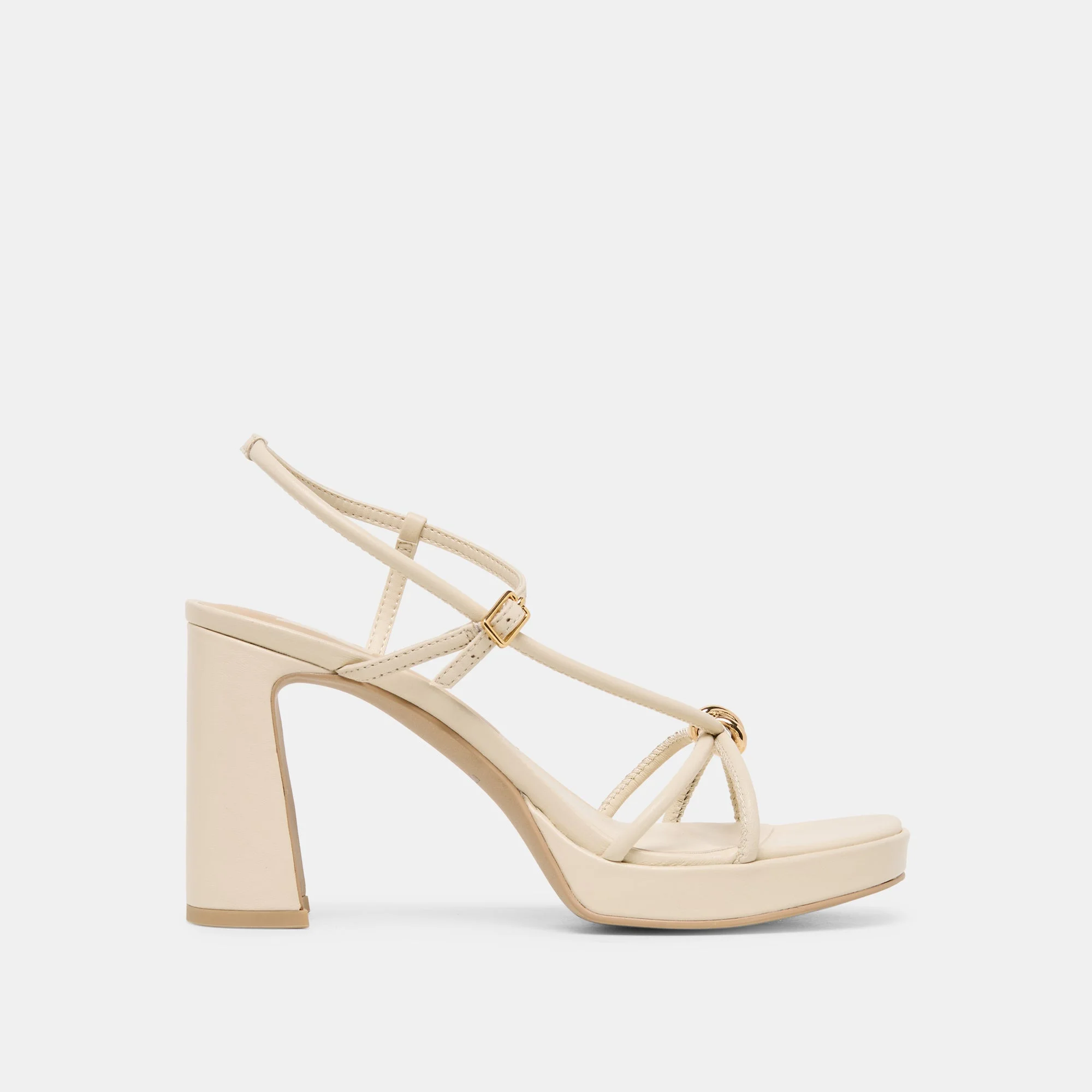 ODETE HEELS CREME LEATHER - 1