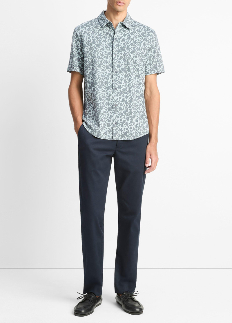 Floral Pima Cotton Short-Sleeve Button-Front Shirt 4