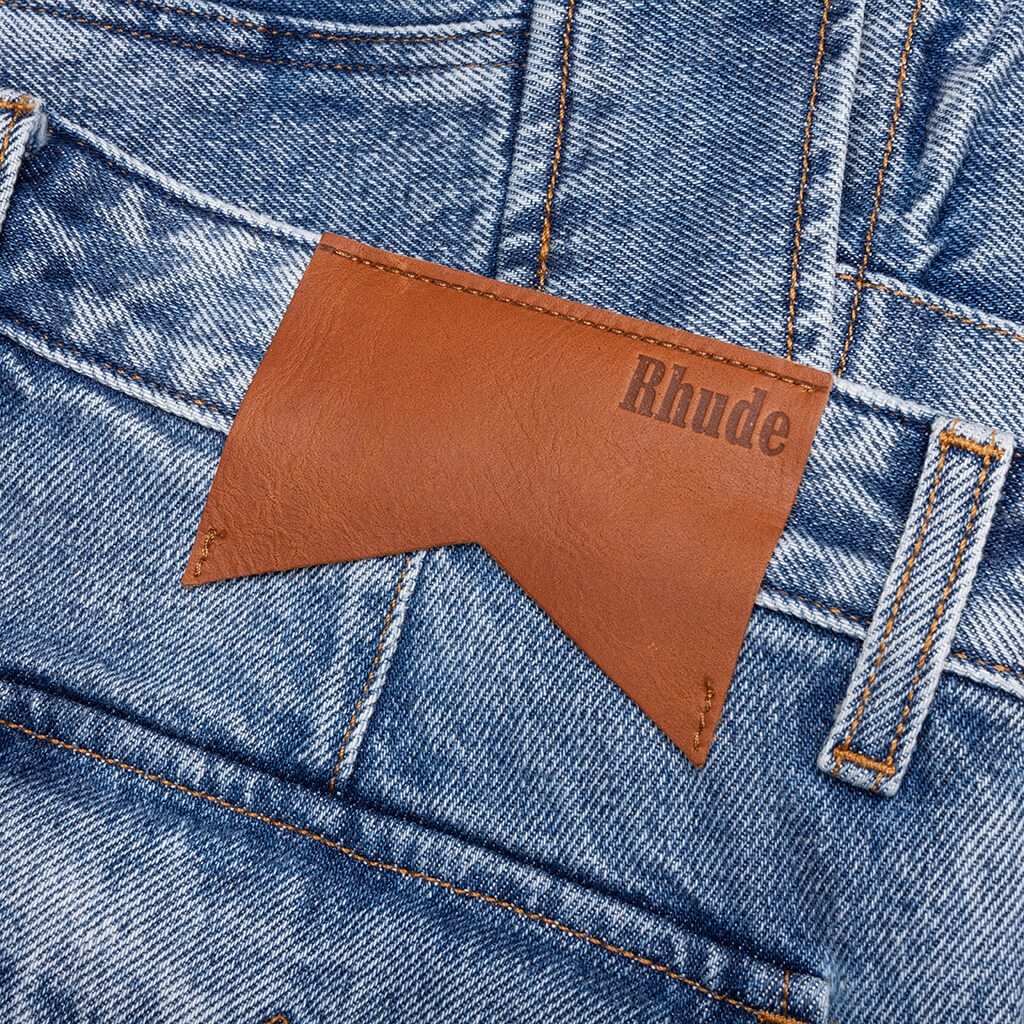 CARGO DENIM BAGGY SHORT - BAY INDIGO - 4