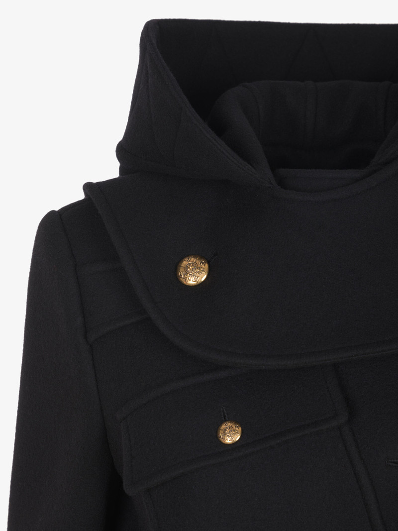 Hooded coat with 4G dagger buttons 13