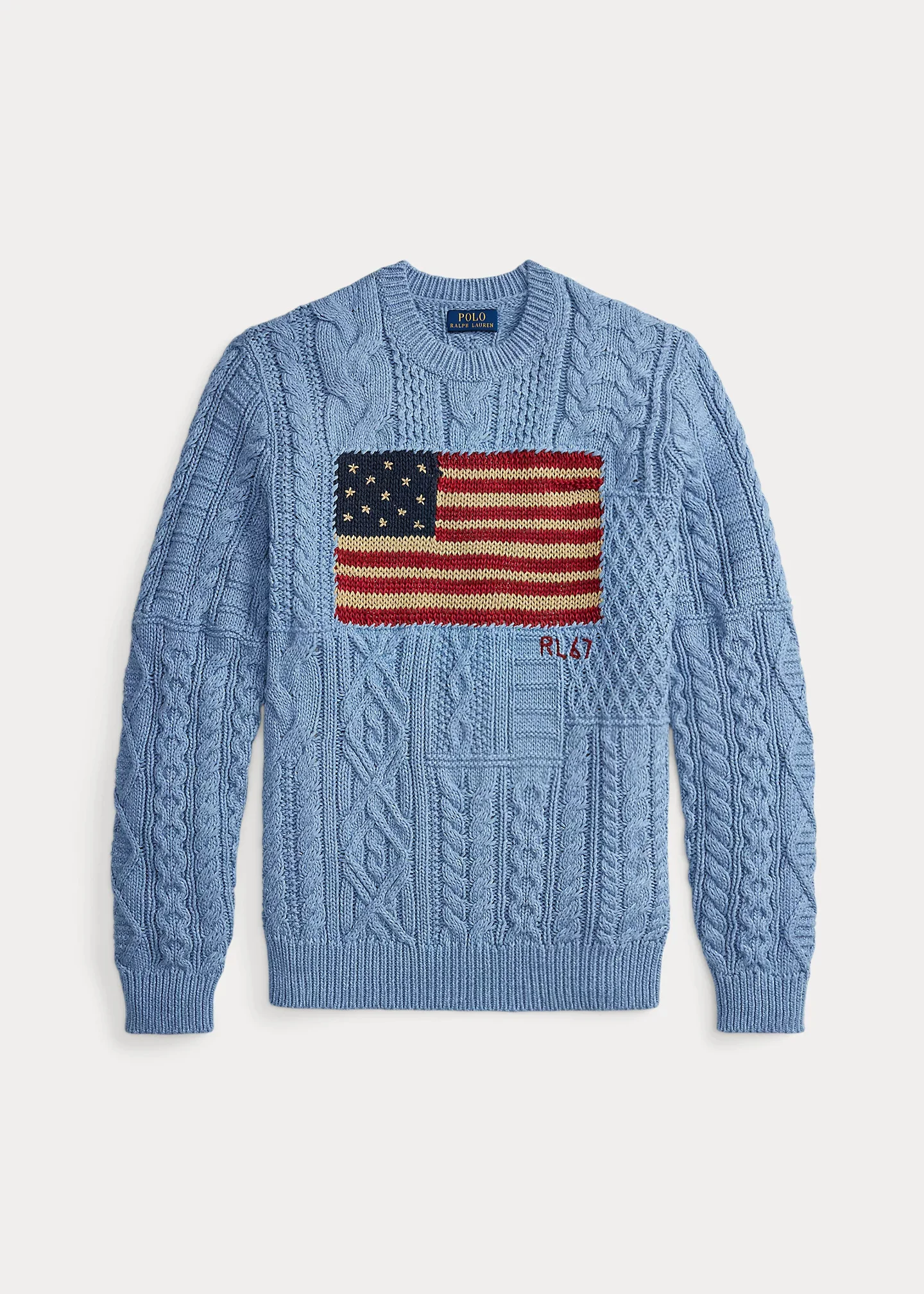 Aran-Knit Flag Sweater - 1