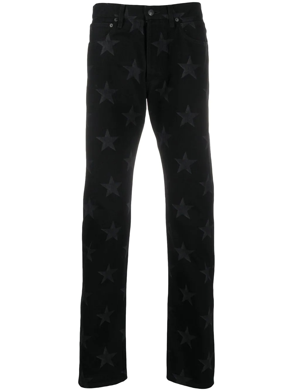 star printed cotton trousers - 1