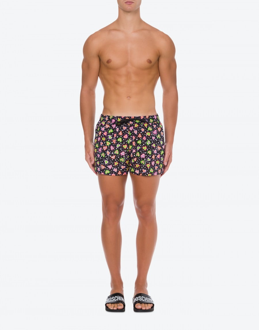 POLKA DOTS & HEARTS BEACH BOXER - 2
