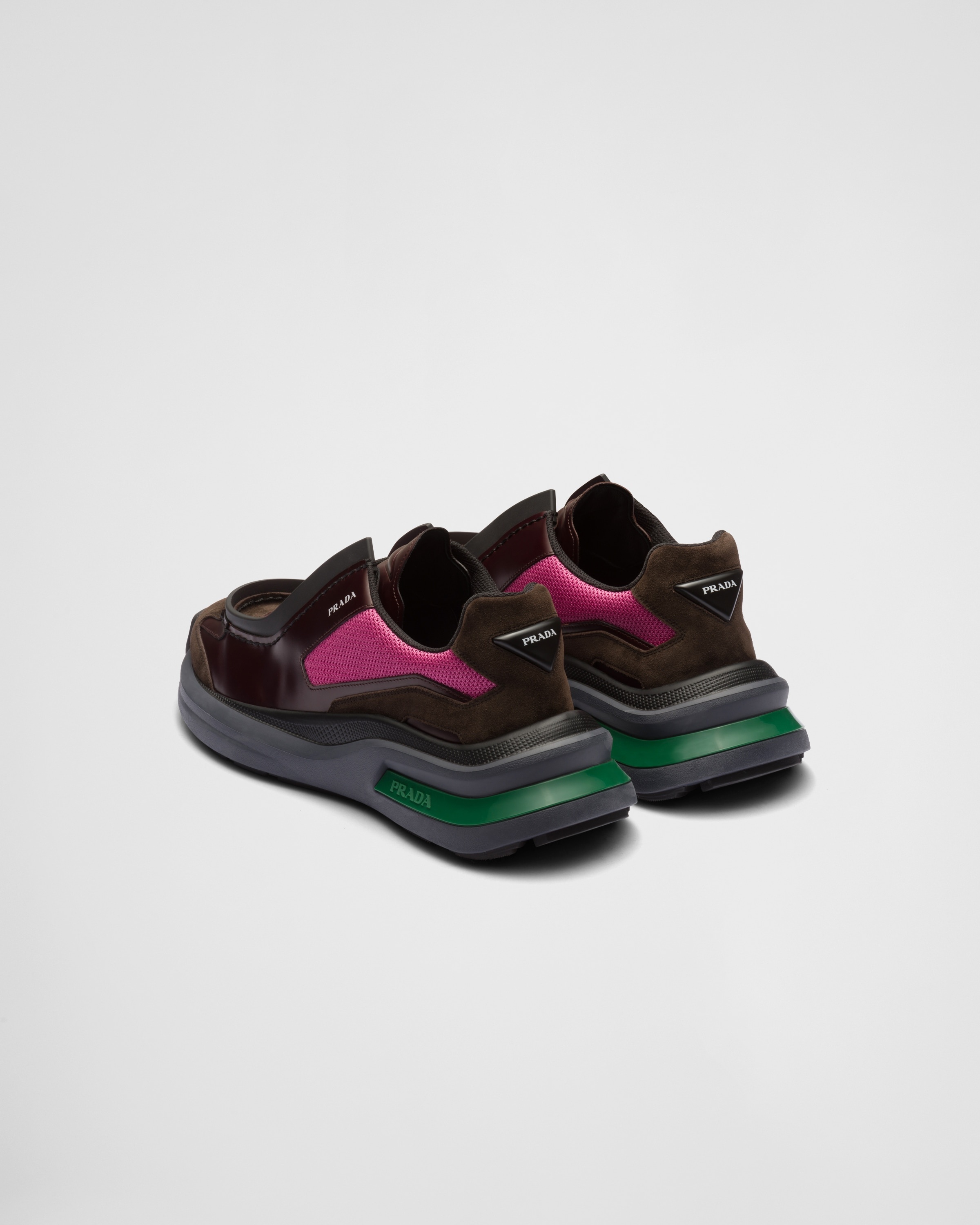 Systeme brushed leather sneakers with bike fabric and suede elements - 5