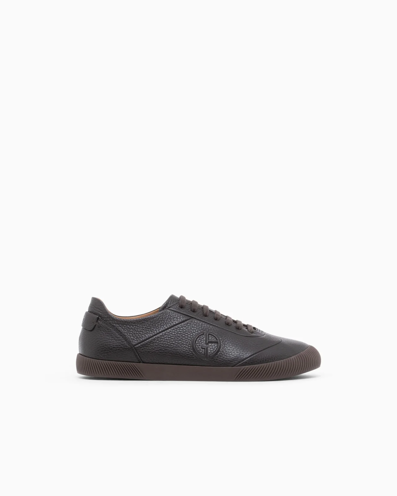 SNEAKER IN LEATHER WITH A RUBBER SOLE - 1