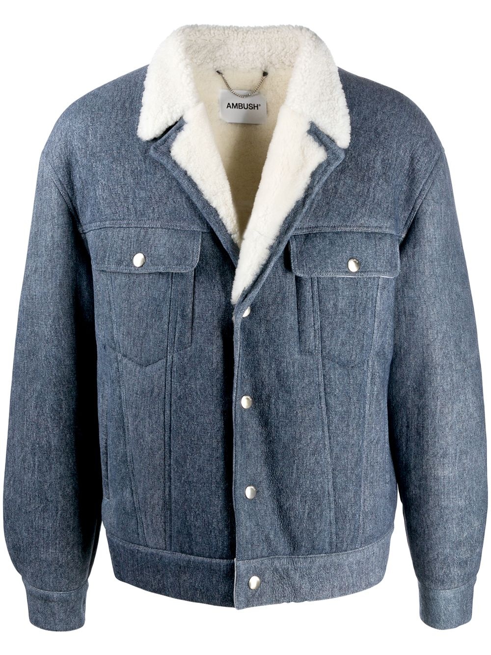 denim mouton jacket - 1