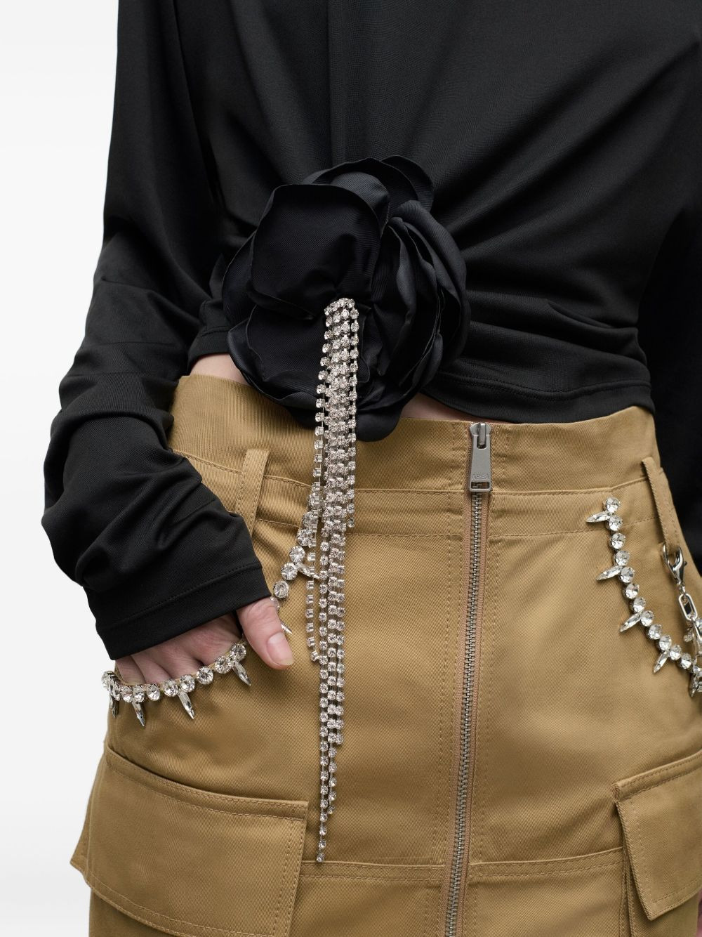 crystal-embellished mini skirt - 5