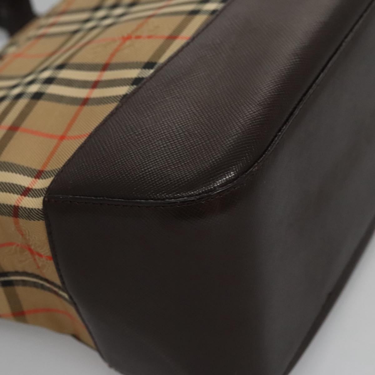Burberry Nova Check Hand Bag Canvas Beige - 16