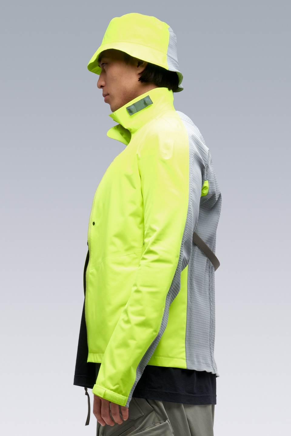 J69-HY Hybrid Construction 2.5L / 2L Stretch Gore-Tex Jacket Hi-Vis Yellow/Gray - 7