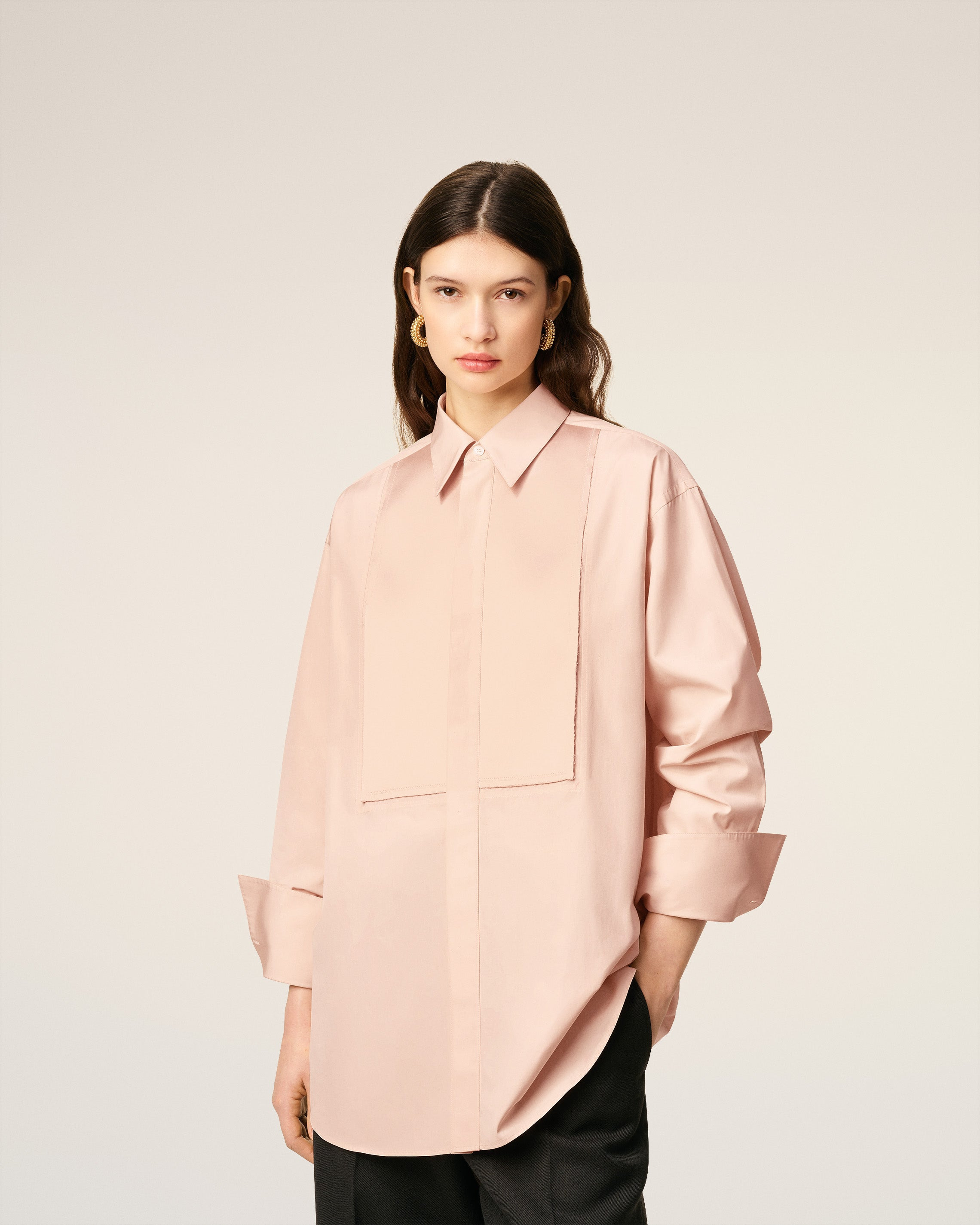 PINK COTTON OVERSIZED  SHIRT - 3