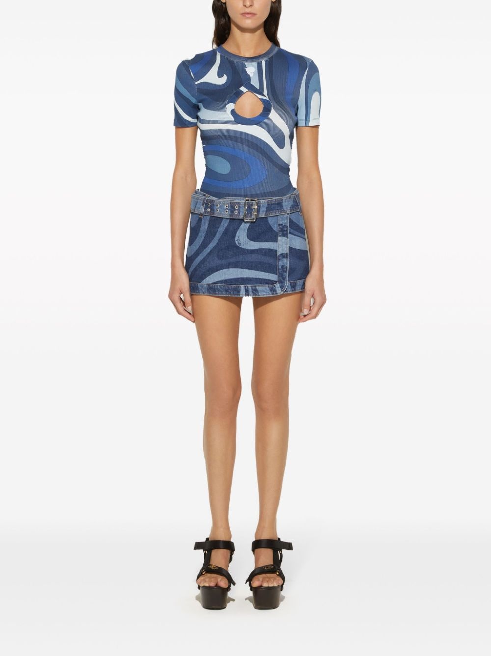 Marmo-print T-shirt - 2