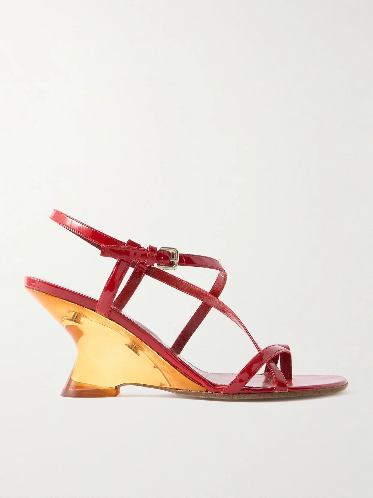Patent-leather Wedge Sandals - 1