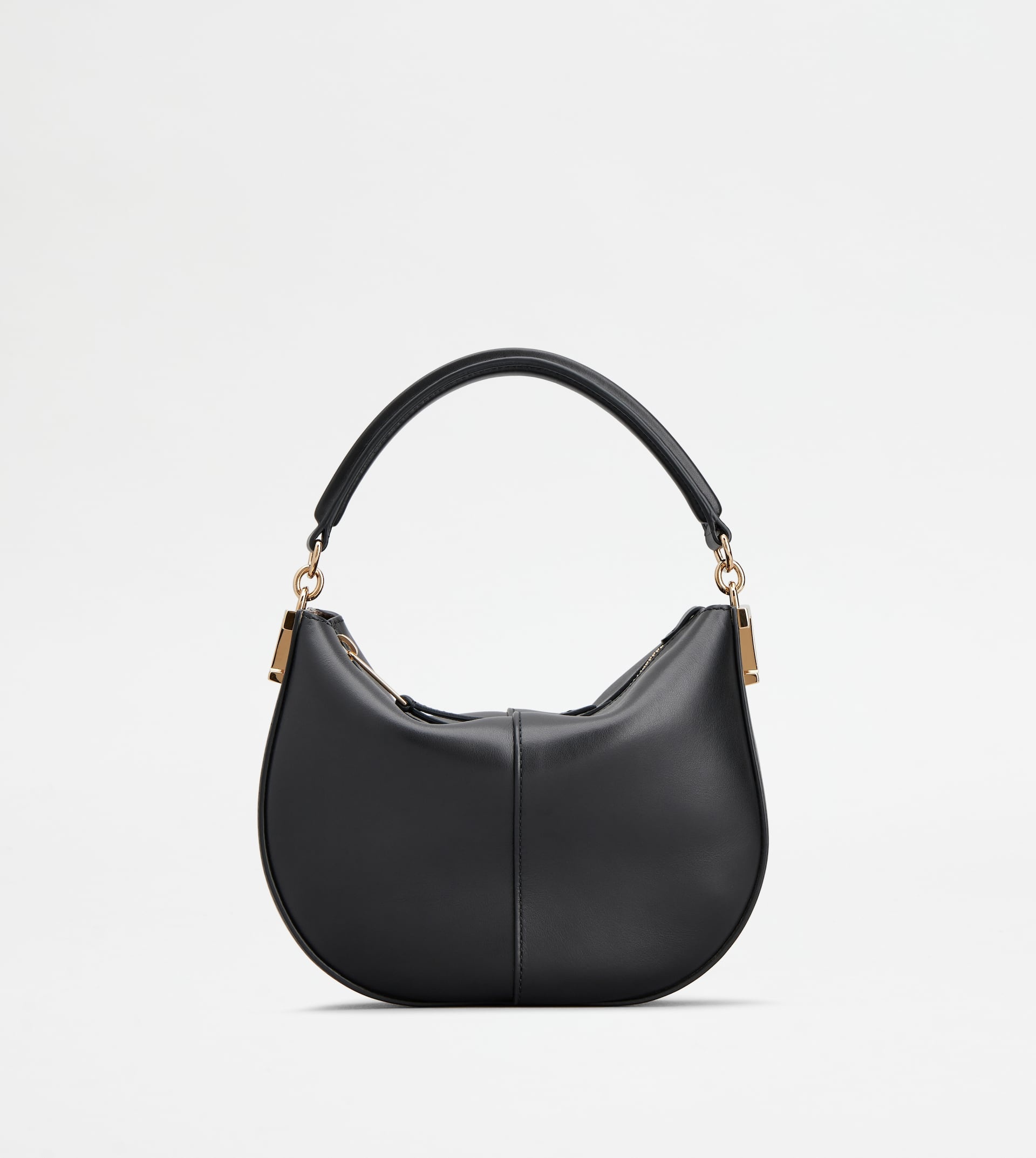 TOD'S T CASE HOBO BAG IN LEATHER MINI - BLACK - 1