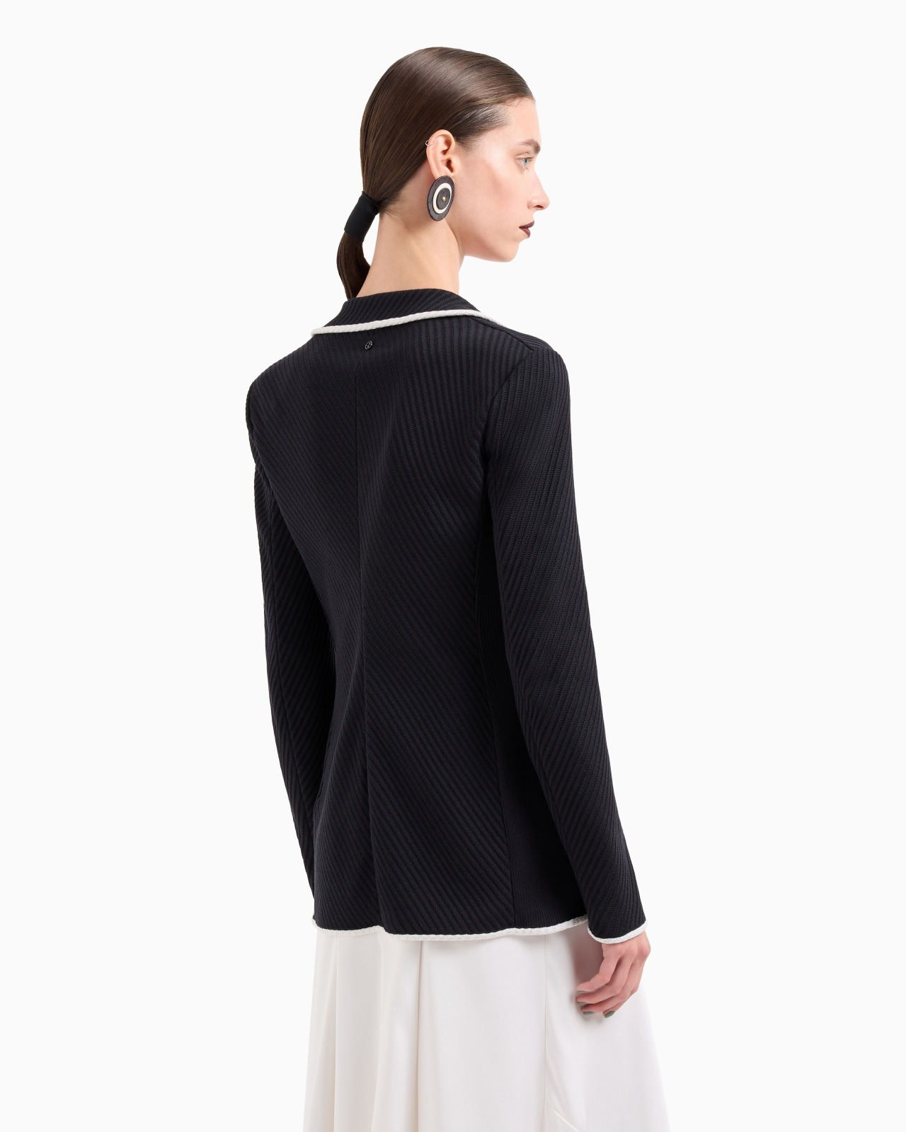 SINGLE-BREASTED SILK-JERSEY JACKET - 3