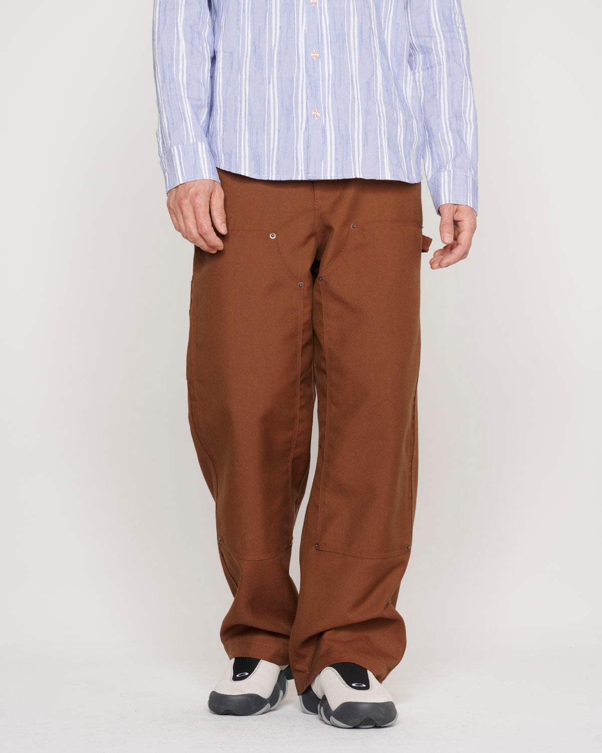 Serge Wool Double Knee Utility Pant - Brown - 4