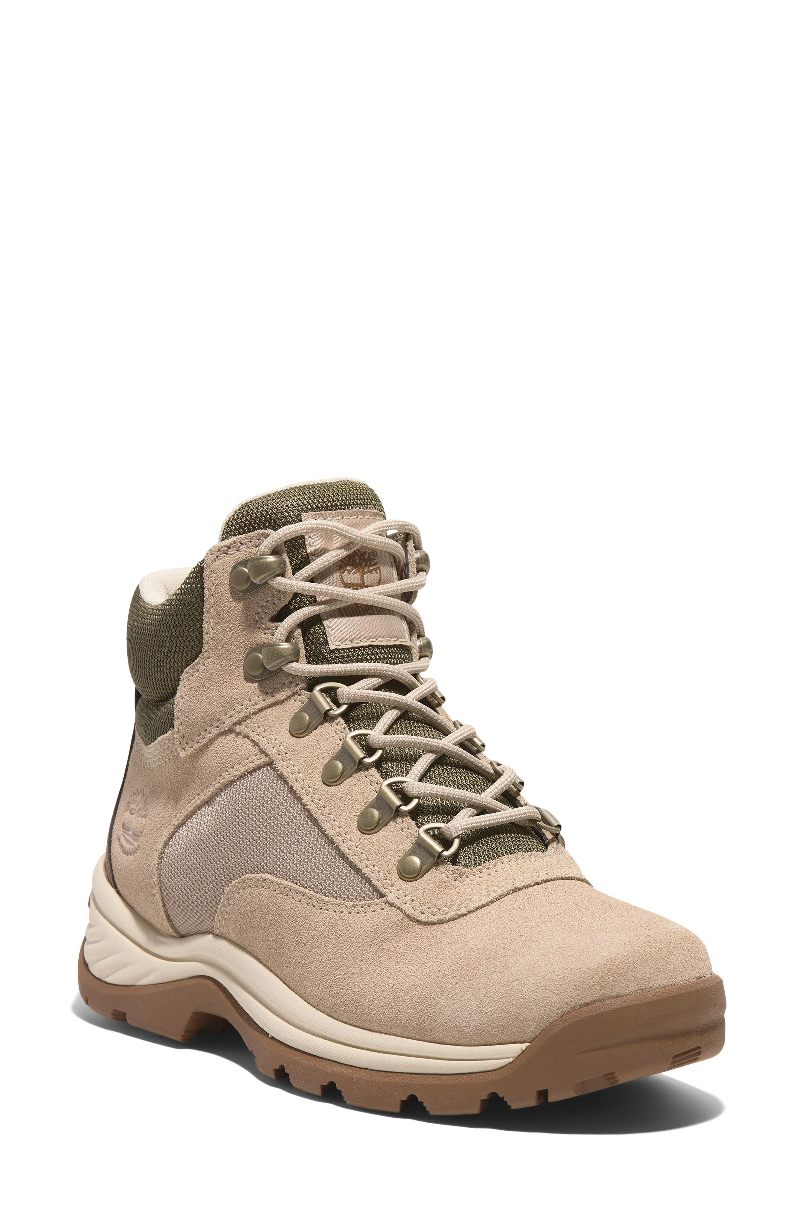 Timberland Ledge Mid Waterproof Hiking Boot in Light Beige Suede at Nordstrom - 1