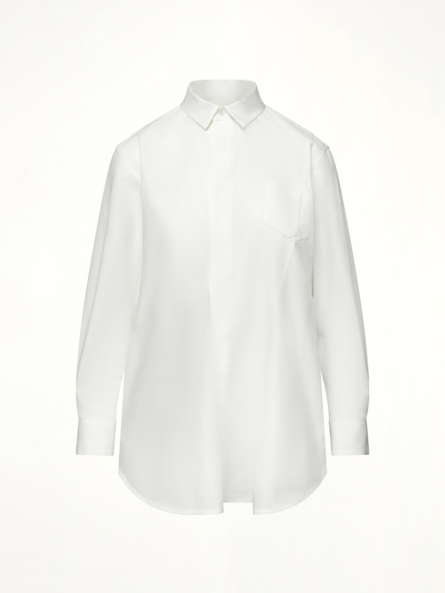 Poplin Shirt in Off White - 2