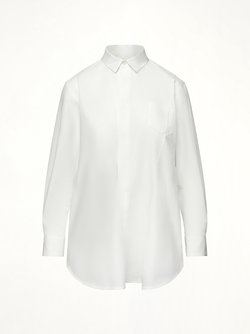 sacai Poplin Shirt in Off White outlook