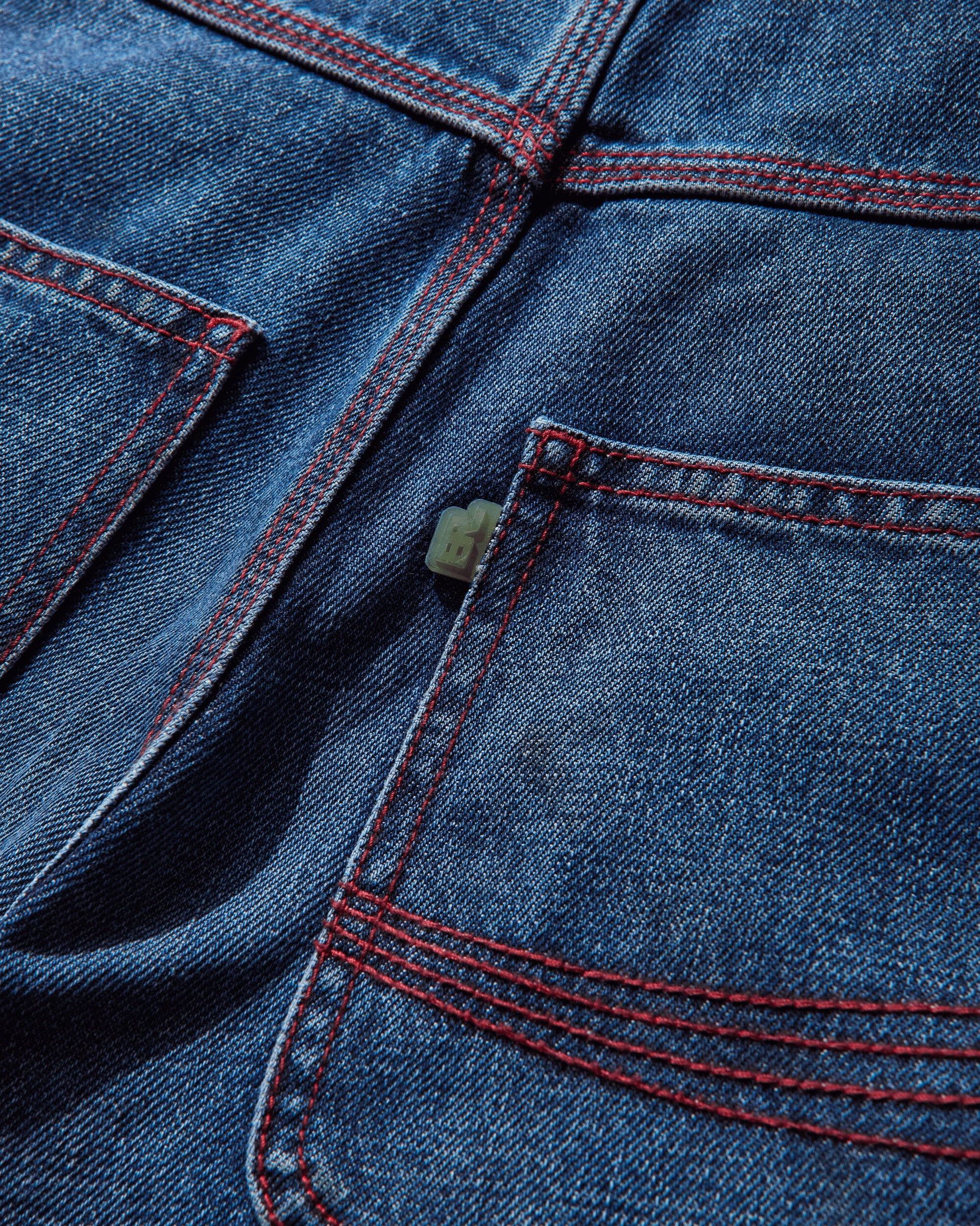 Men's Baggy Indiana Distressed Jeans Dirty Blue - 4