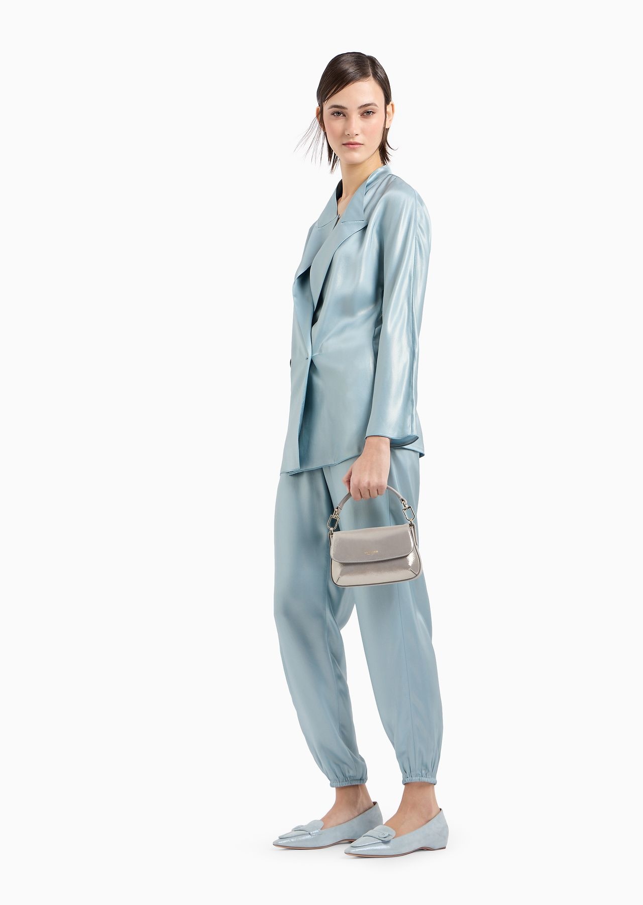 La Prima mini baguette bag in shiny nubuck - 6