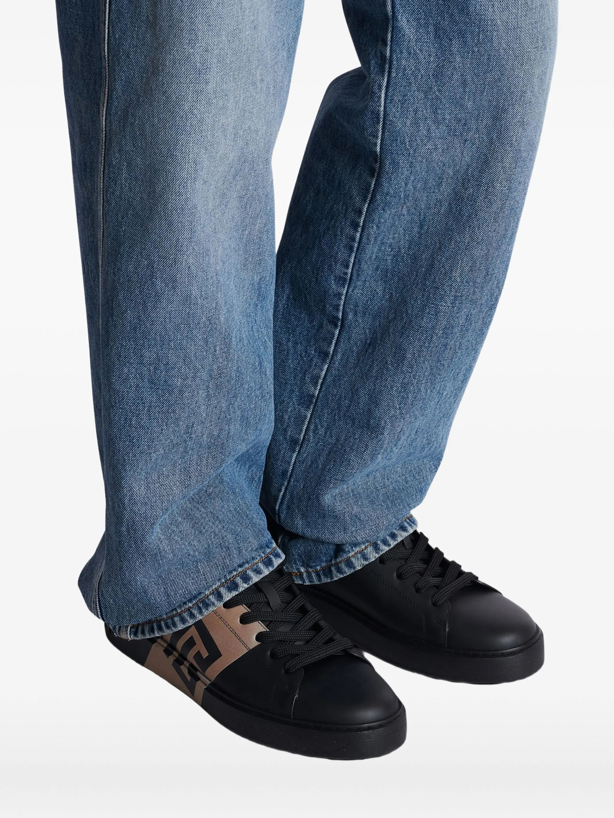 Balmain B-Court Logo-detail Calfskin Sneakers - 3
