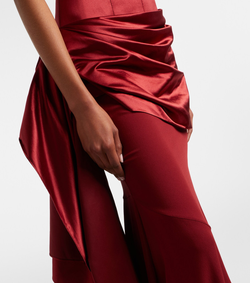 Draped silk corset gown 4