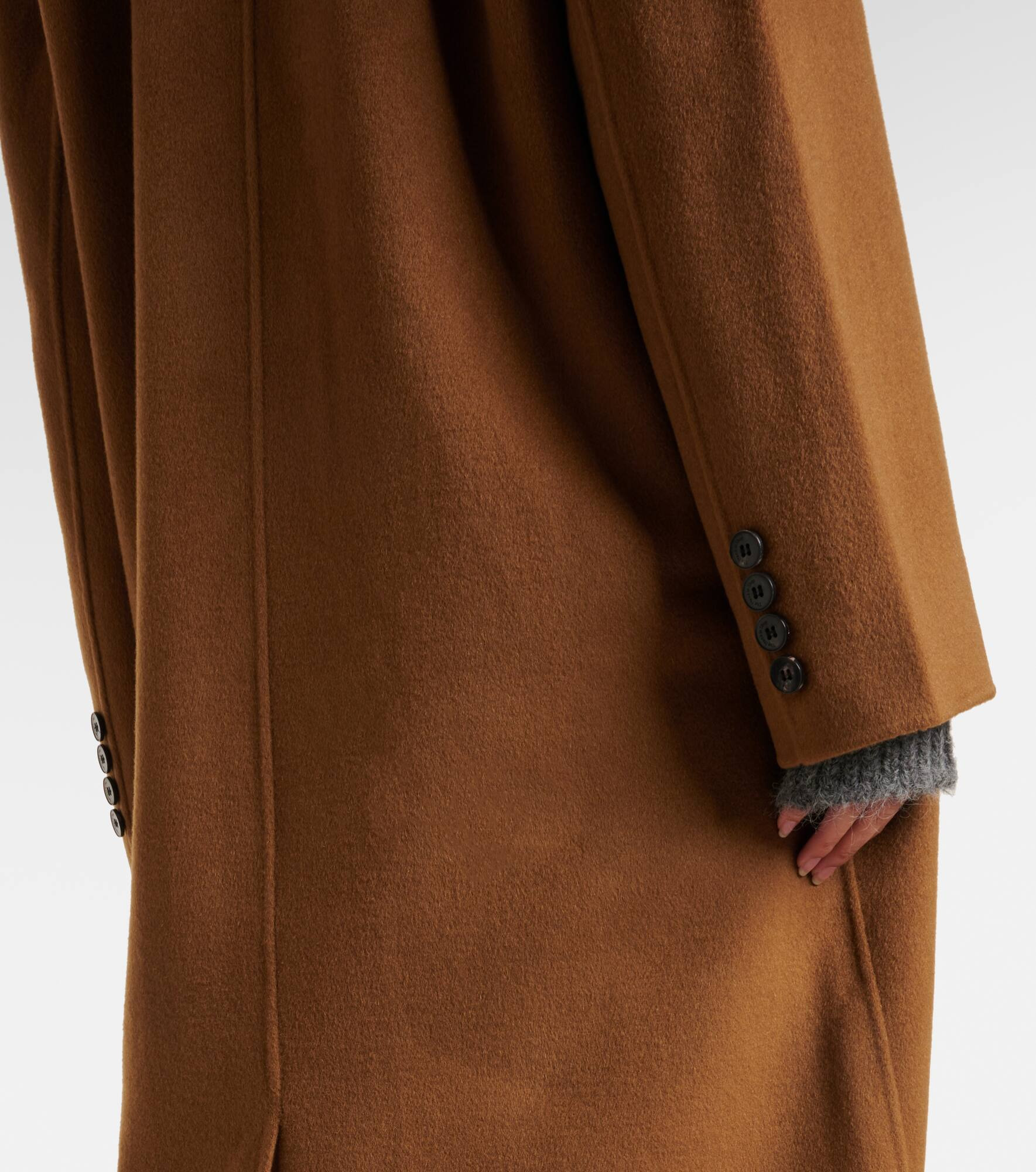 Gaia double-breasted wool-blend coat - 5