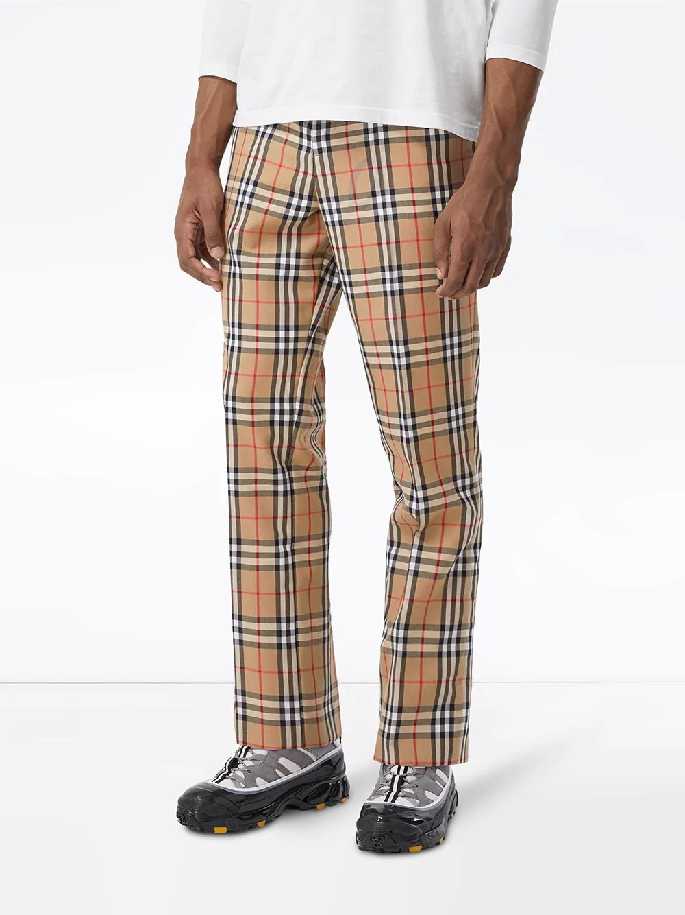 Vintage Check straight-leg trousers - 3