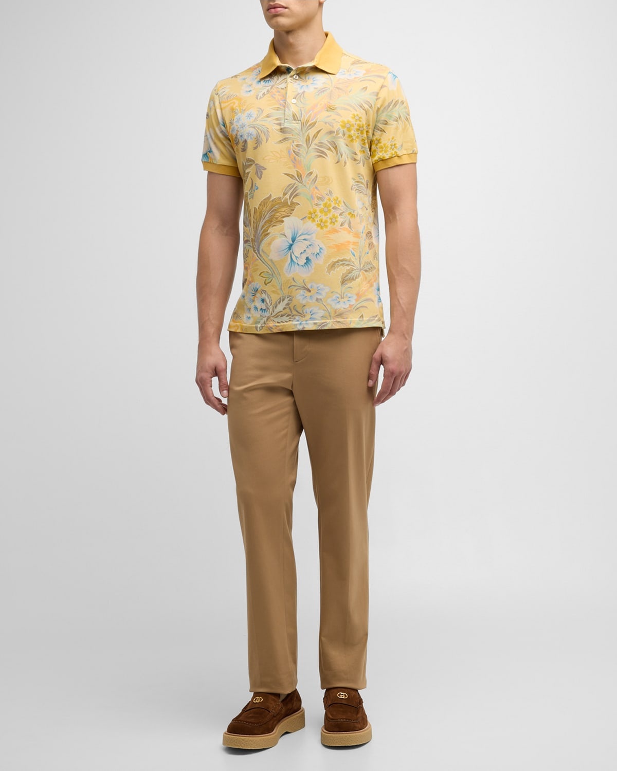 Men's Floral-Print Polo Shirt - 3