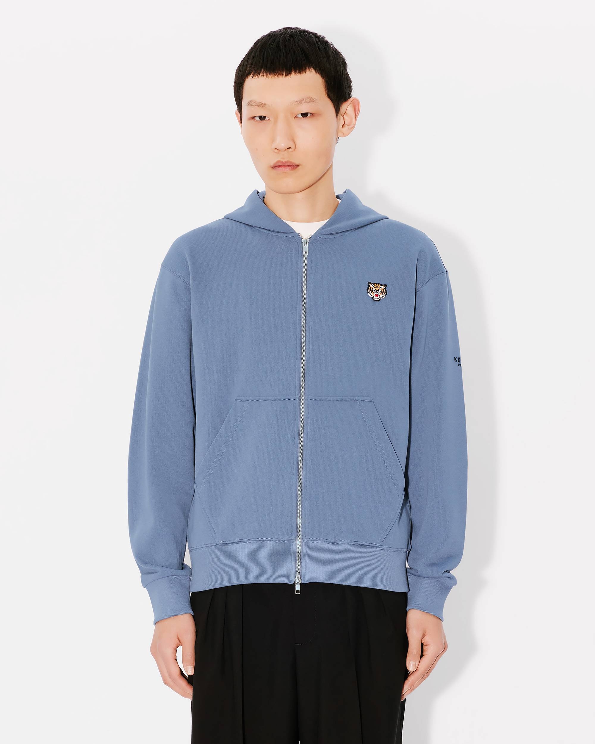 'Lucky Tiger' embroidered zip-up hoodie - 3