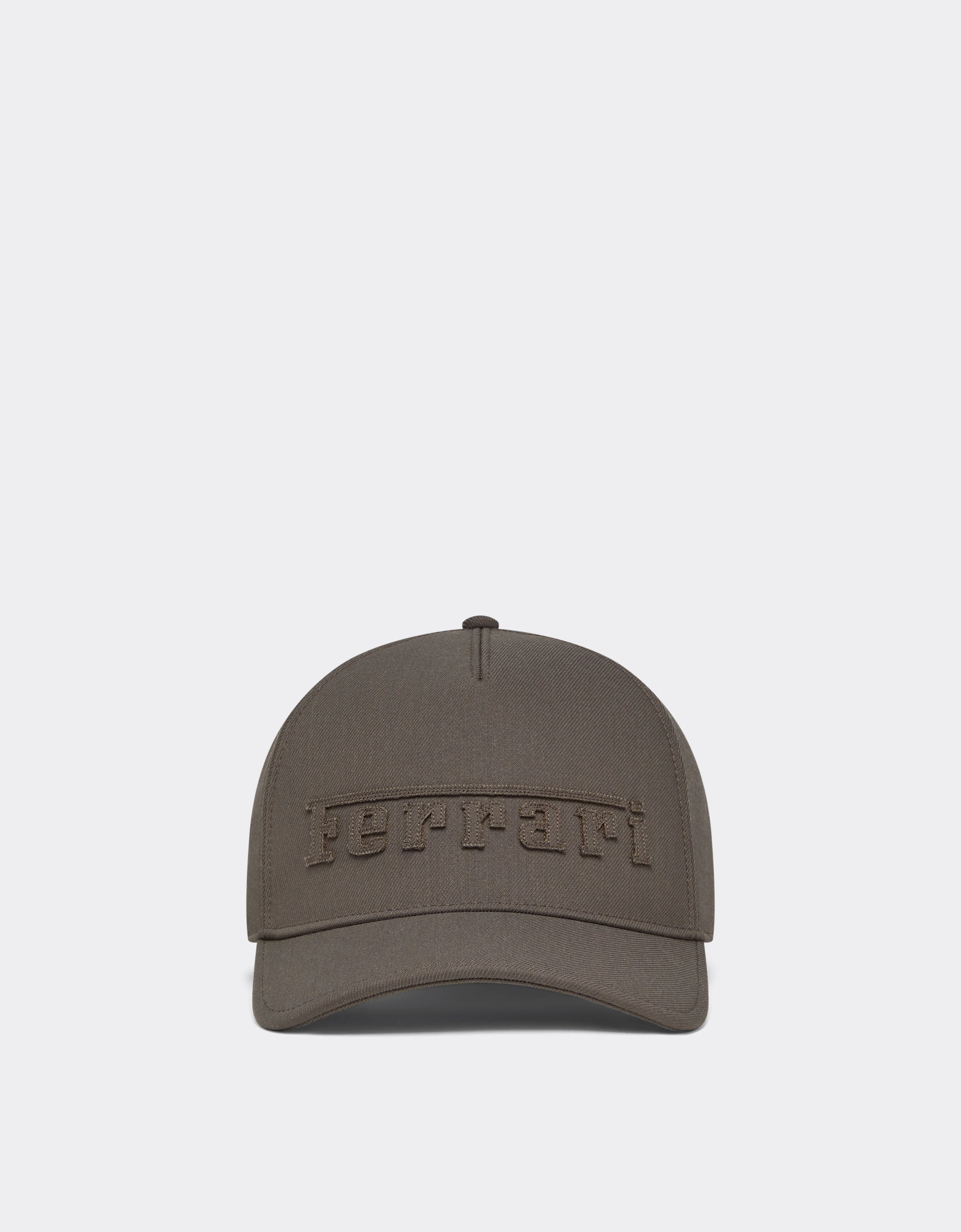 Crepe Baseball Cap with Embroidered Logo - 1