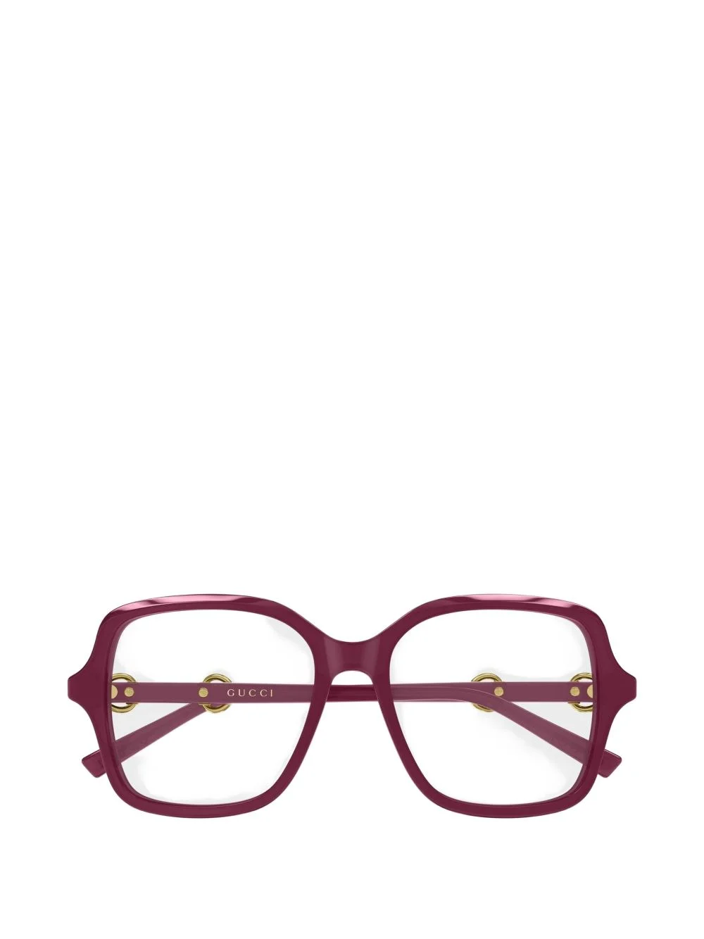 Horsebit square-frame glasses - 1