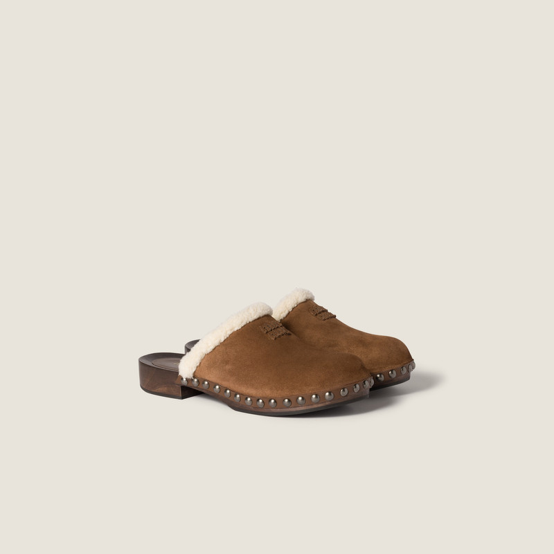 Suede clogs 1