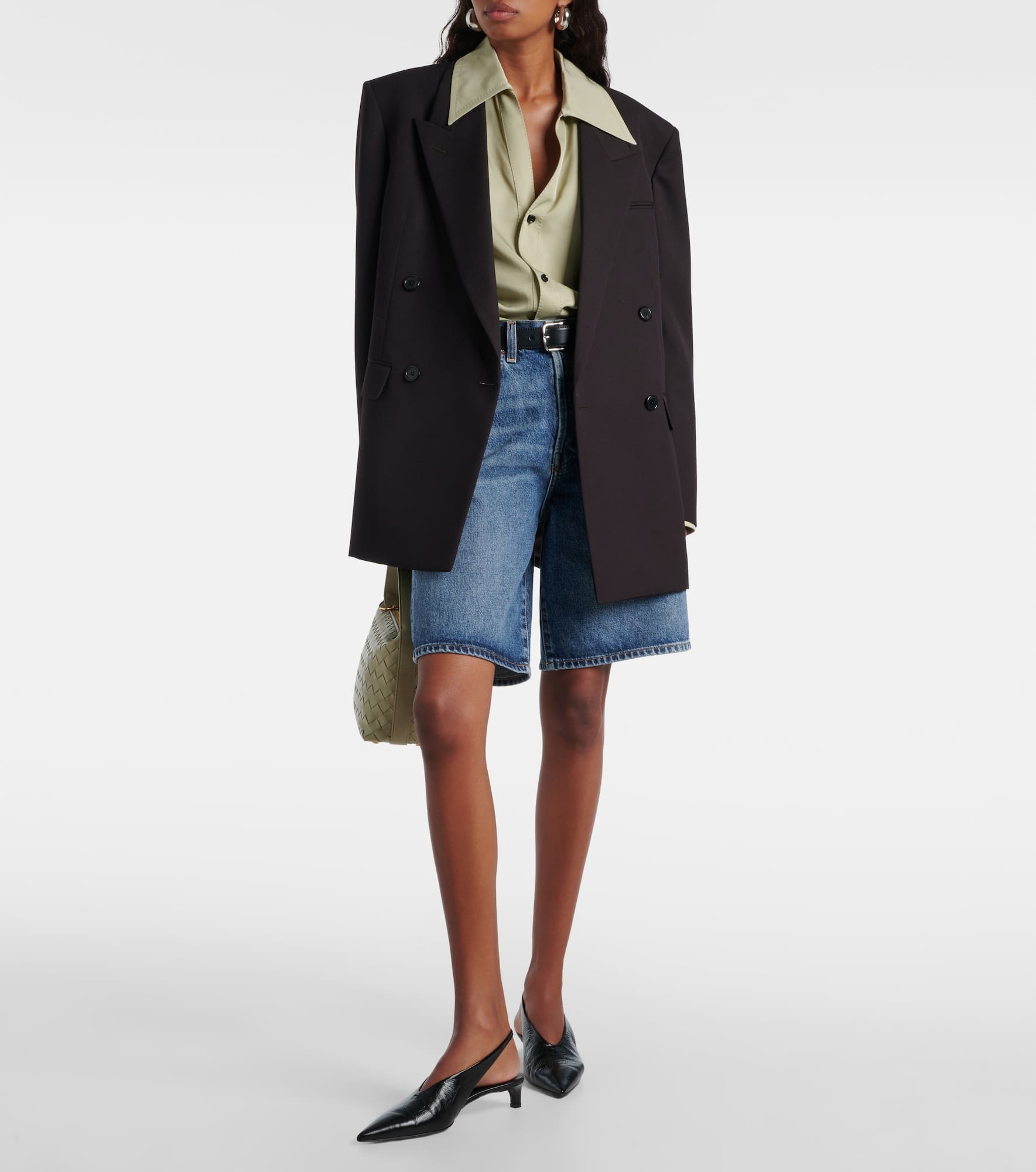 Risha low-rise denim Bermuda shorts - 2