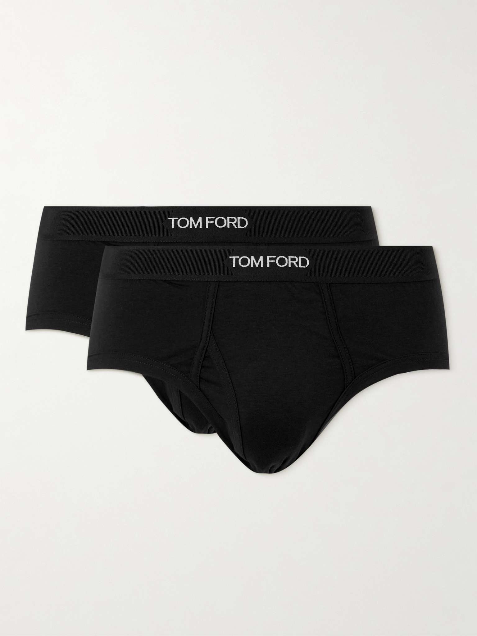 Two-Pack Stretch-Cotton and Modal-Blend Briefs - 1