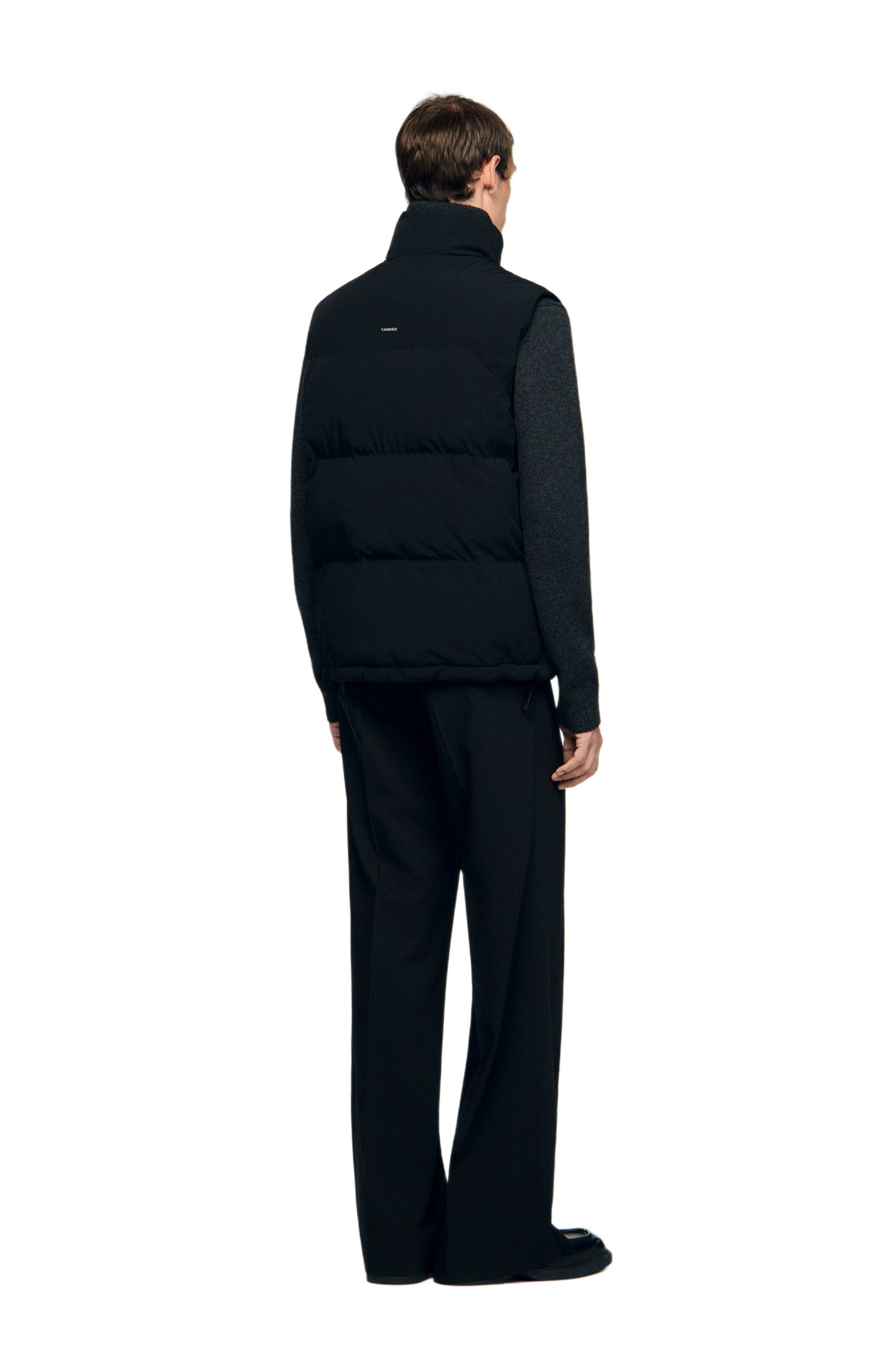 SANDRO Sleeveless technical puffer in Black at Nordstrom - 2
