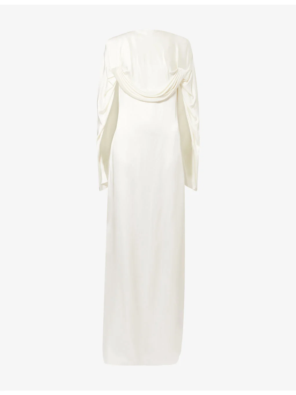 Draped Cape Satin-Crepe gown - 1
