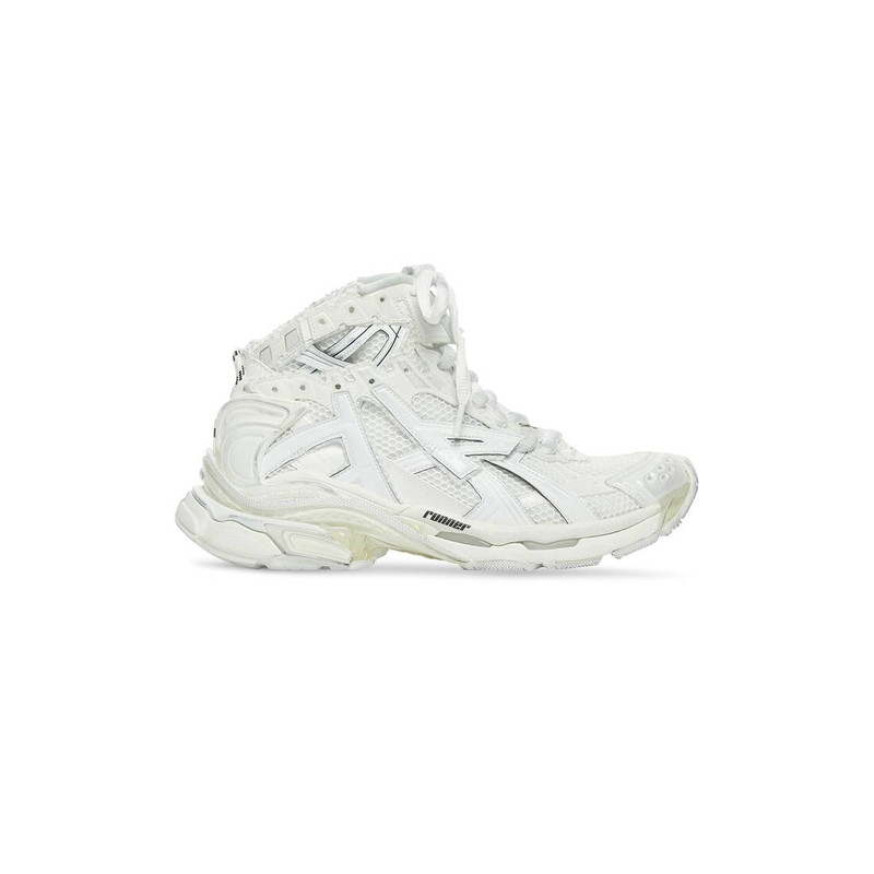 Men's Runner High Top Sneaker in White - 1