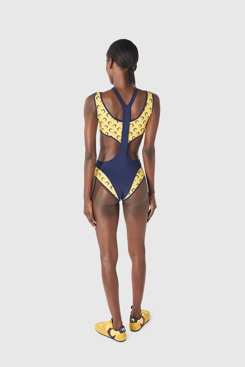 Athleisure cut out bodysuit with moon inserts 5