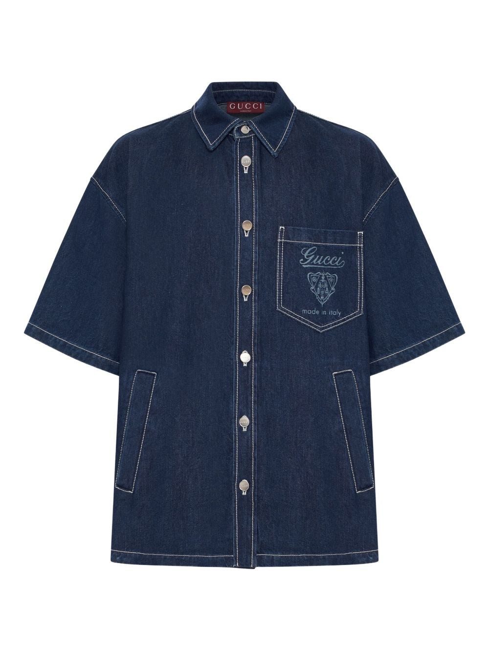Certified recycled cotton denim shirt - 6