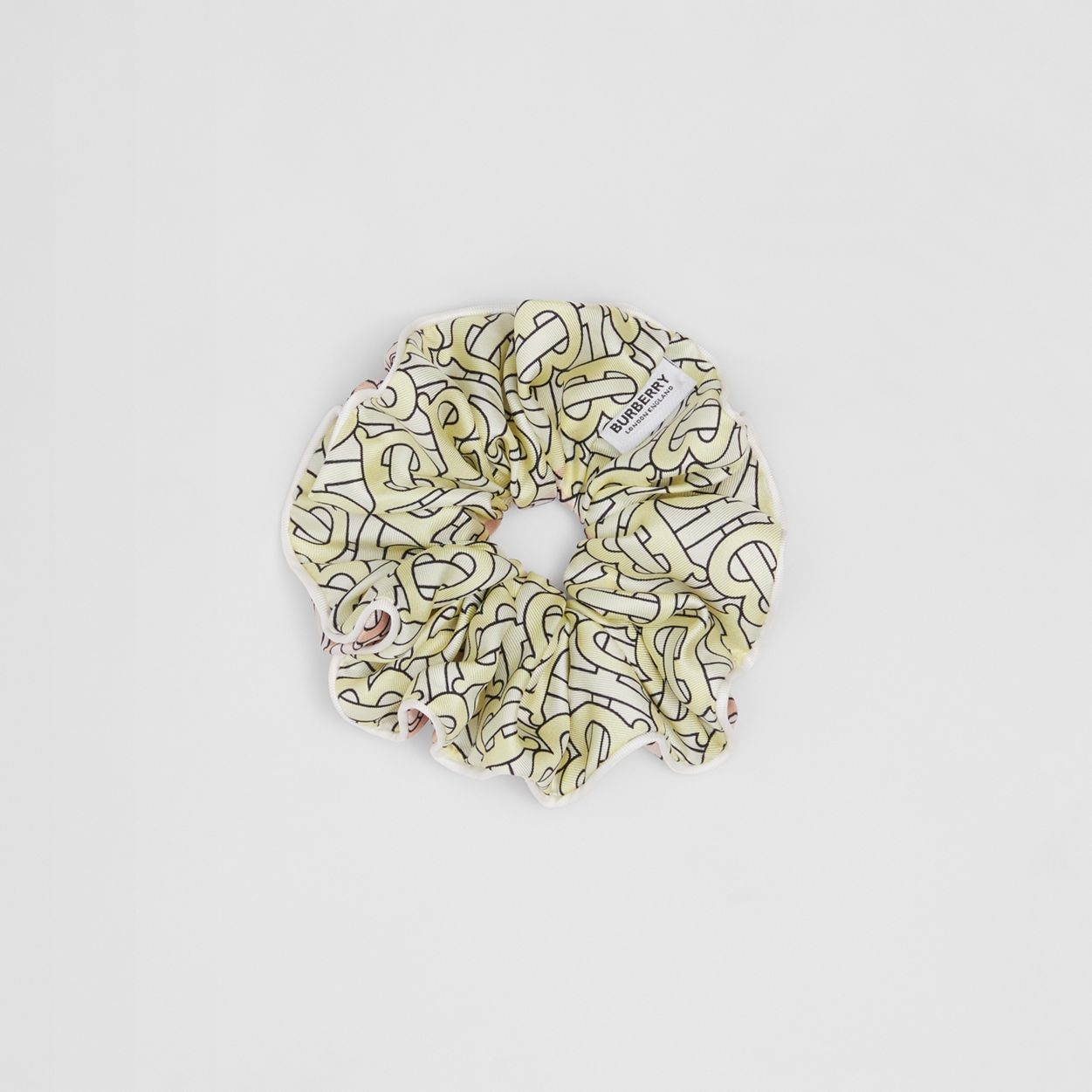 Monogram Print Silk Twill Scrunchie - 3
