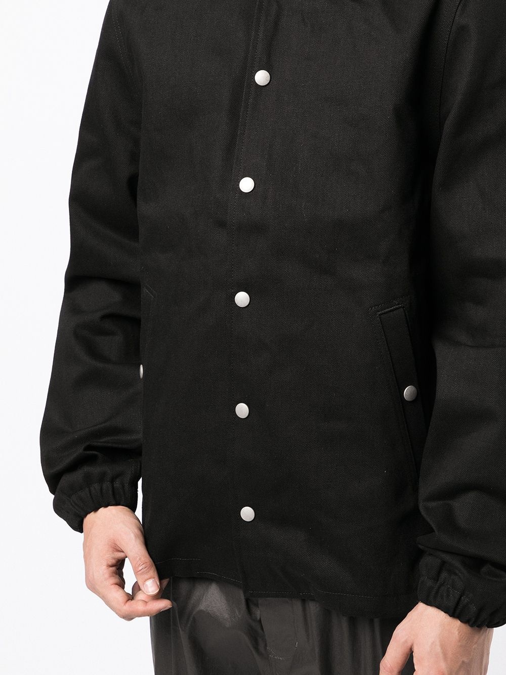 press-stud cotton shirt jacket - 5