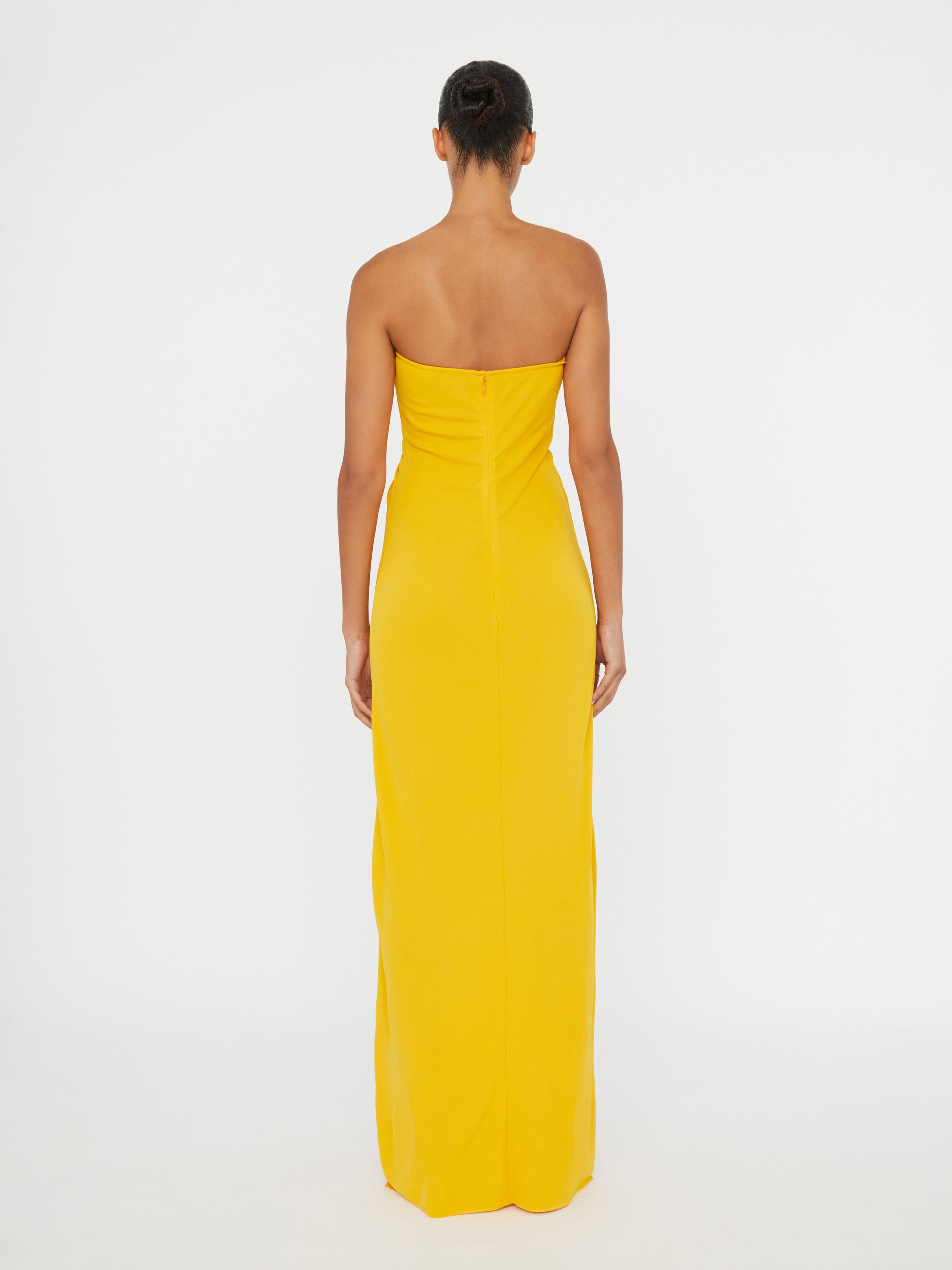 Arced Palm Strapless Dress - 3